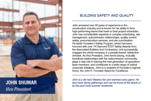 John Shumar Vice President Executive Bio Forrester Construction