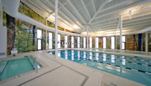 Southern Regional Aquatic Wellness Center Pool multicolored natured mural