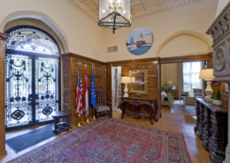 Embassy of Luxembourg lobby with arched door entry way Forrester Construction