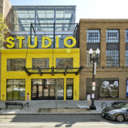 Studio Theatre Yellow Exterior Studio Sign Street View Forrester Construction
