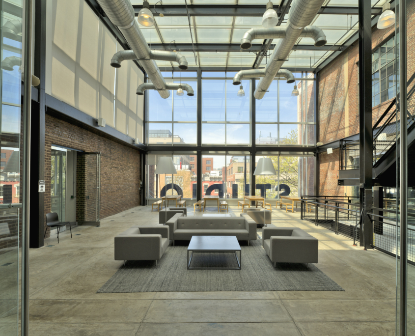 Studio Theatre Large Atrium Windows Seating Area Forrester Construction