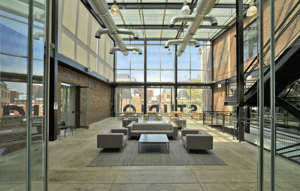 Studio Theatre Large Atrium Windows Seating Area Forrester Construction