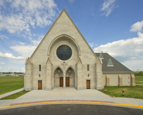 Corpus christi catholic church exterior - Faith based Project built by Forrester Construction