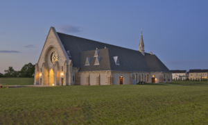 Corpus christi catholic church exterior evening Forrester Construction