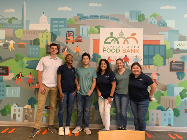 Forrester Construction interns Volunteer Capital Area Food Bank 2022