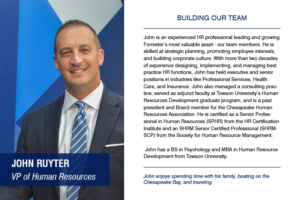 John Ruyter Forrester Construction Vice President of Human Resources