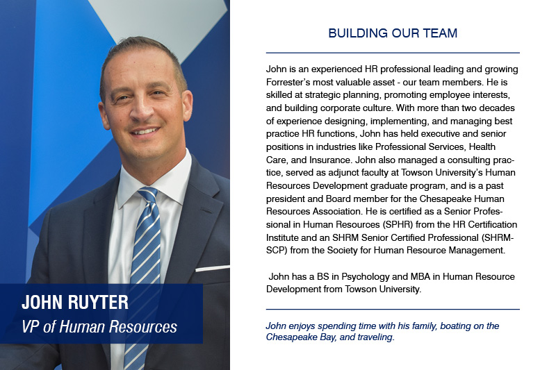 John Ruyter Forrester Construction Vice President  of Human Resources