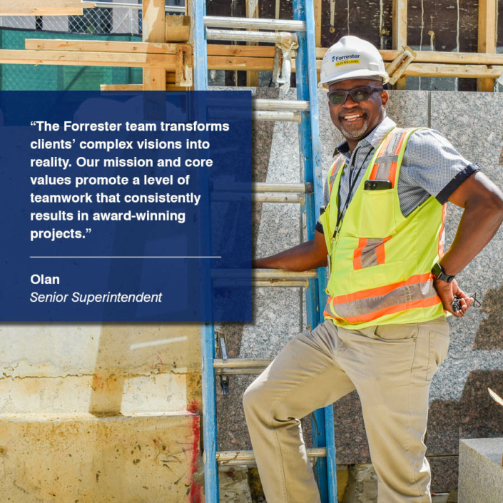 Olan Senior Superintendent Faces of Forrester Construction