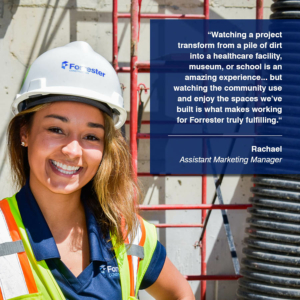Rachael Marketing Manager - Faces of Forrester Construction Image for About Page
