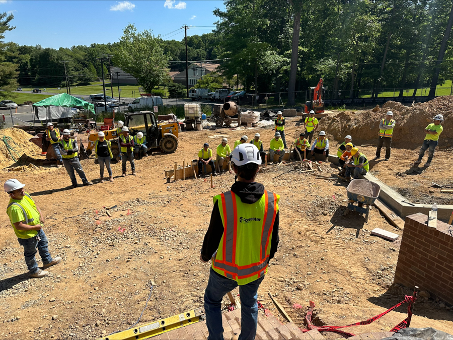 Forrester Construction Intern (Sean Kelly) at St John Neumann Catholic Church Project