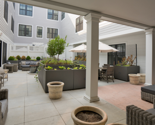 Sunrise of Vienna Final Photo of Interior Terrace Area - Ken Wyner Photography - Forrester Construction Company